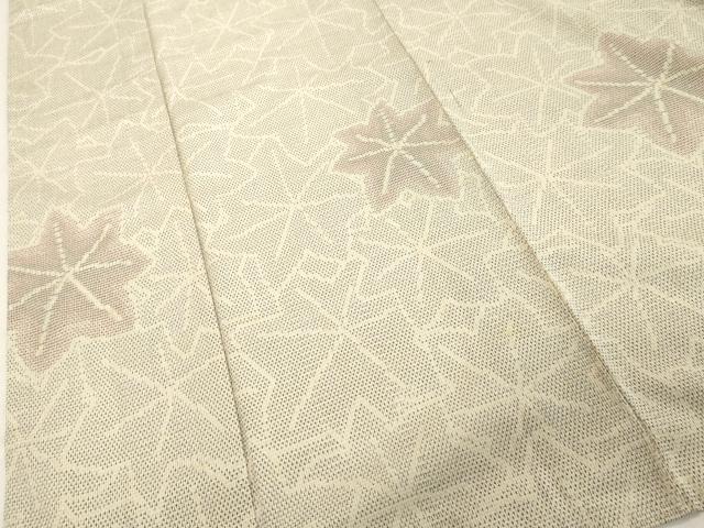 平和屋着物■本塩沢　舞葉文　正絹　逸品　DABB2291cd