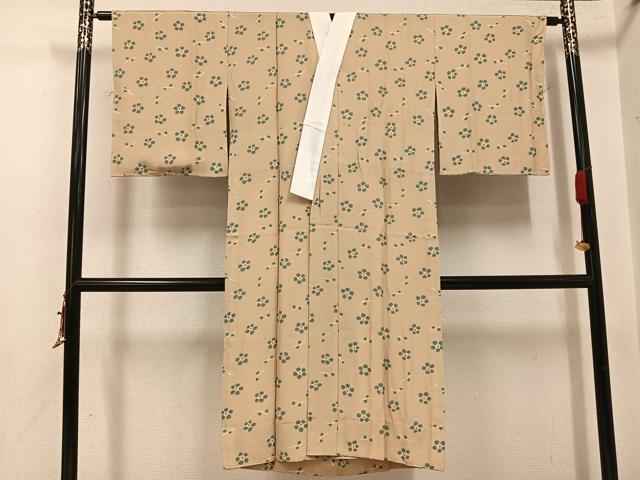 平和屋着物●長襦袢　無双仕立て　枝梅文　正絹　逸品　未使用　AABI4829ph