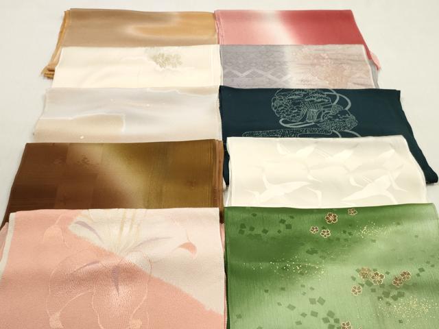 平和屋着物★和装小物　帯揚げ10枚セット　丹後ちりめん　正絹　逸品　DABG1244xg