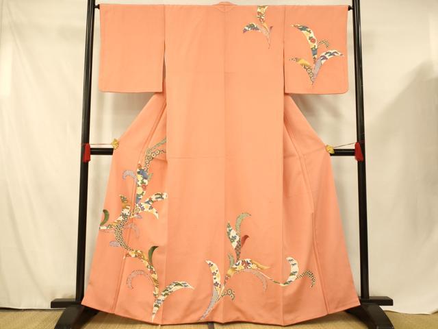 Rakuten - 平和屋着物■訪問着　吉祥草花文　金彩　正絹　逸品　AABF8449fw