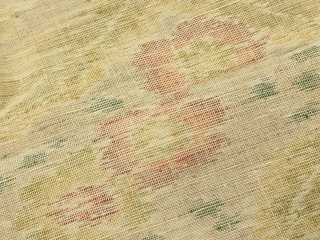 平和屋着物■上質な紬 草花文 正絹 逸品 未使用 CABG5880oy