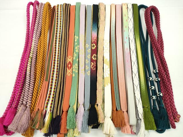 Other - 平和屋着物●和装小物　帯締め20本セット　高麗組　畝打組　冠組　唐組　笹浪組　礼装用　金糸　未使用あり　逸品　CABH2037ju