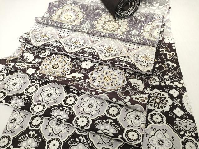 平和屋着物●中国三大刺繍 スワトウ刺繍 汕頭刺繍 総刺繍 小紋 解き反物 着尺 八掛...