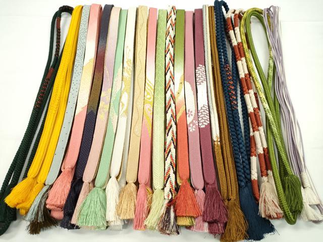 平和屋着物●和装小物 帯締め20本セット 高麗組 冠組 礼装用 金糸 未使用あり 逸品 ...