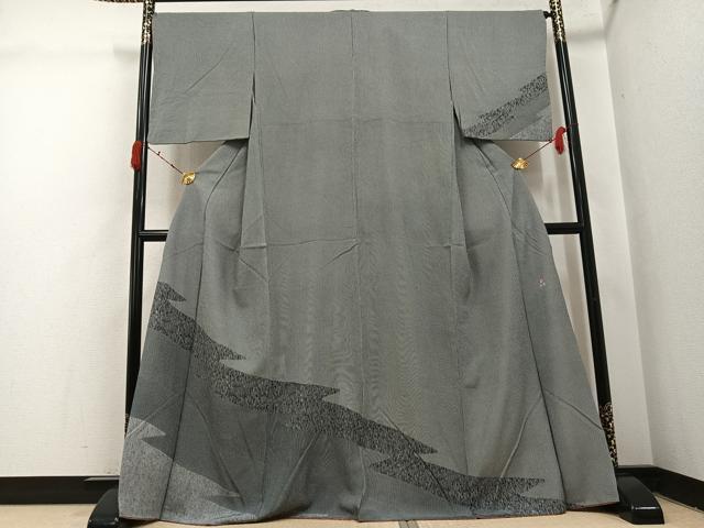 平和屋着物●江戸小紋　訪問着　作家物　染秀　寄せ小紋柄　正絹　逸品　AABI4853ph
