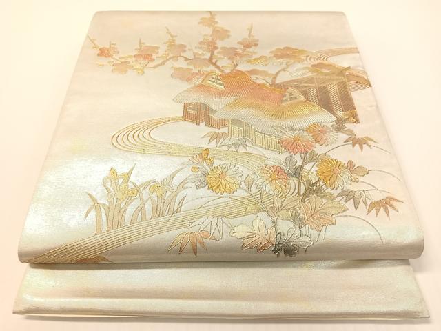 平和屋着物●金彩友禅　卓越技能者・名工・和田光正　太鼓柄袋帯　御所解文　正絹　逸品　CABG1705vp