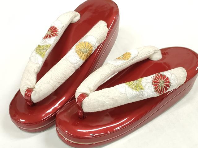 平和屋着物▼和装小物 和装草履 刺繍 梅 金糸 逸品 DABD8255zzz