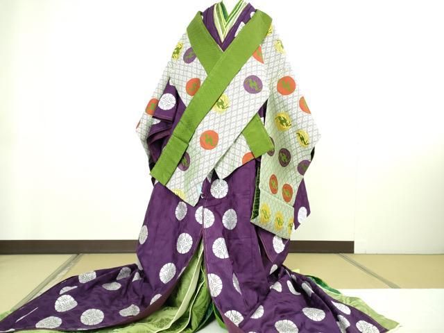 平和屋本店●極上　十二単　唐衣・表着・打衣・五衣　唐織　和装　婚礼　結婚式　花嫁　神社挙式　逸品　DZAC0596kh6