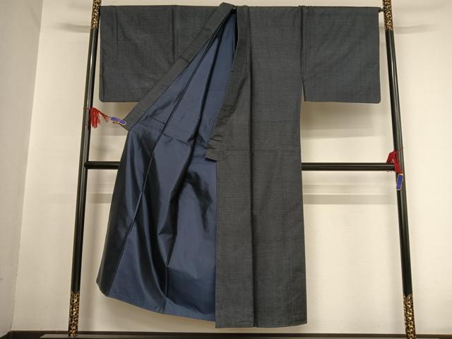 平和屋着物●男性　本場大島紬　アンサンブル　100亀甲　総詰め　キングサイズ　正絹　逸品　AAAU0012np