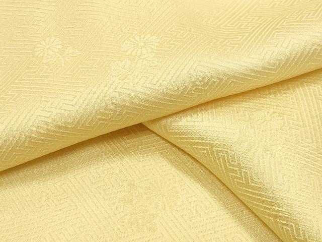 Rakuten - 平和屋着物●上質な色無地　草花地紋　淡黄色　正絹　逸品　CABD9173gh
