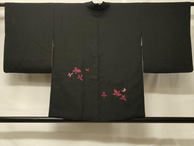 Rakuten - 平和屋着物＃羽織　総刺繍　枝花文　黒地　正絹　逸品　CABF9067in