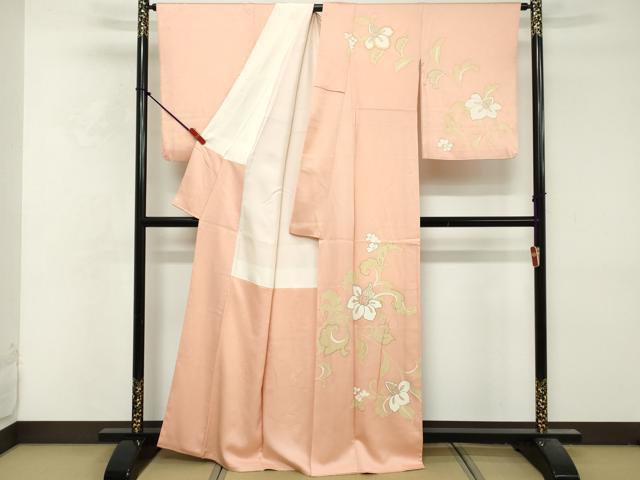 平和屋の平和屋着物■訪問着 駒刺繍 更紗花唐草文 銀彩 正絹 逸品 DABF9874cd｜アングル2