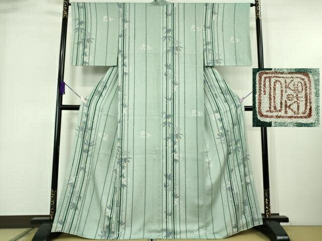 平和屋着物●極上　人間国宝　羽田登喜男　TOKIOetTOKI　訪問着　鴛鴦　笹竹文　逸品　未使用　DZAB6511kh6