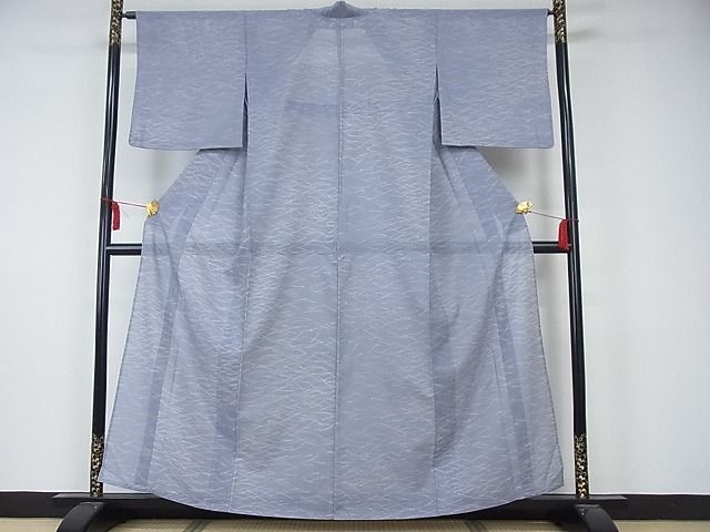 平和屋着物■夏物 小紋 絽 敷松葉 洗える着物 AAAI5578Acs