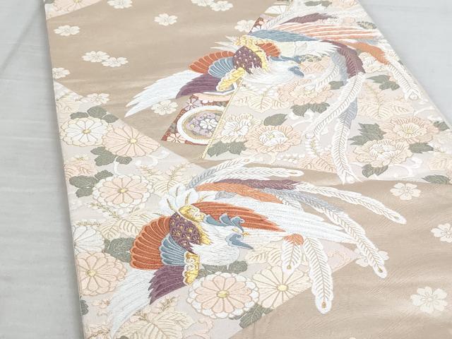 平和屋の平和屋着物◎六通柄袋帯 唐織 鳳凰花文 金糸 正絹 逸品 AAAS5003cx｜アングル2