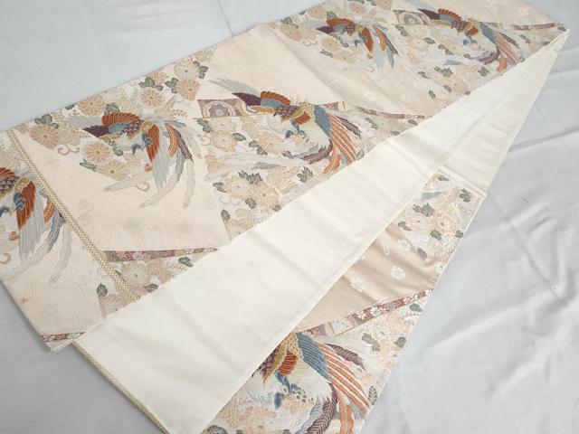 平和屋の平和屋着物◎六通柄袋帯 唐織 鳳凰花文 金糸 正絹 逸品 AAAS5003cx｜アングル3