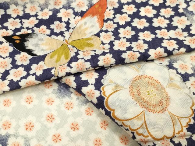 Rakuten - 平和屋着物∴夏物 浴衣 舞蝶桜文 やまと誂製 綿 逸品 CABG4177gh
