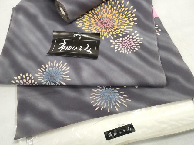 平和屋着物＊夏物　服飾評論家　市田ひろみ　浴衣　反物　着尺　花火　綿　逸品　未使用　DABD7963zzz