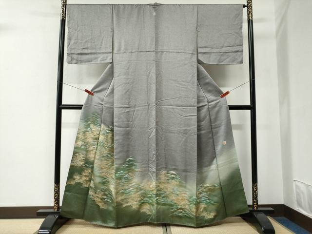 Rakuten - 平和屋着物●豪華色留袖　作家物　松葉文　暈し染め　金彩　正絹　逸品　CABE2936yc