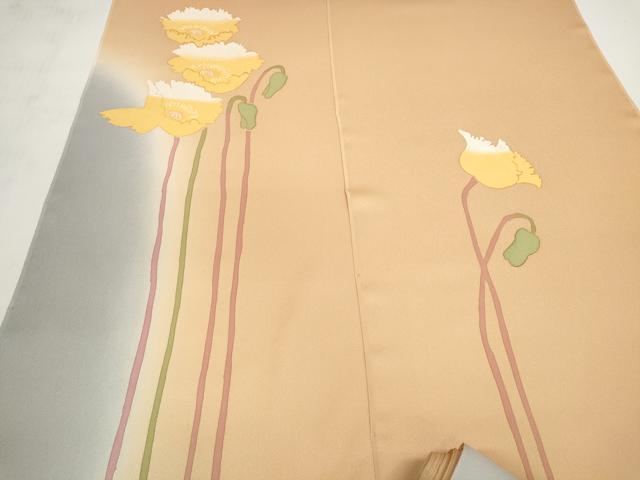 ■■■　サイズ　■■■ 長さ　　着尺分あり 幅　　　約37cm ■■■　商品詳細　■■■ 【正絹・未使用】 状態は接写画像のように表地に若干の薄い汚れがございます。 大変上質な逸品になります。 お安く出品致しますので、是非この機会にいかがでしょうか？ ■■■　注意事項　■■■ ■モニター発色の具合により色合いが異なる場合がございます。 ■寸法は多少の誤差が生じる場合がございますのでご了承ください。 ■縫込みの長さが左右非対称の場合は短い部分を記載しております。 左右非対称であってもご返品・お値引き等の保証は出来かねますので、ご了承の上ご購入をお願い致します。 ■シミ等のチェックには注意を払っておりますが、見落としがある場合もございますし、個人の見解も様々ですので神経質な方のご購入はお控えください。 ■箪笥に入っておりました着物や帯なので畳みシワや匂いがあるものもございます。 ■お休みは基本的に土日祝となりますが、その他臨時でお休みする場合がございますのでご了承ください。 ■商品の発送は平日のみの発送となります。 ■夜間と土曜、日曜日はお問い合わせの回答が遅れる場合がございます。 ■当店では、お直し、紋入れ、お手入れ等は承っておりません。 ■生地の状態（ヤケ、経年劣化等）によってはサイズ直しが出来ない場合がございます。 その点もどうかご了承のうえ、ご購入をお願いいたします。 ■弊社で取り扱う商品は一点ものにつき、時期や在庫状況に応じて金額が変更となる場合がございます。 ■検針は行っておりません。予めご了承いただきますようお願いいたします。 ■【洗える着物】と記載のある商品におきましては、商品お届け後に洗濯を行ってしまってからのご返品にはご対応しかねます。 念の為、専門店でのお手入れをお願いいたします。 ■写真に写っている物が全てになります。それ以外の付属品はございませんのでご了承ください。 ■着物のサイズ目安は下記を参考ください↓ ＜女性着物＞　お端折り次第で＋5cm　－1cmが着用可能サイズ 　例）身丈170cmの場合、身長160cm～175cm ＜男性着物＞　身丈＋約25cm～27cm程が適応身長 　例）身丈155cmの場合、身長180～182cm