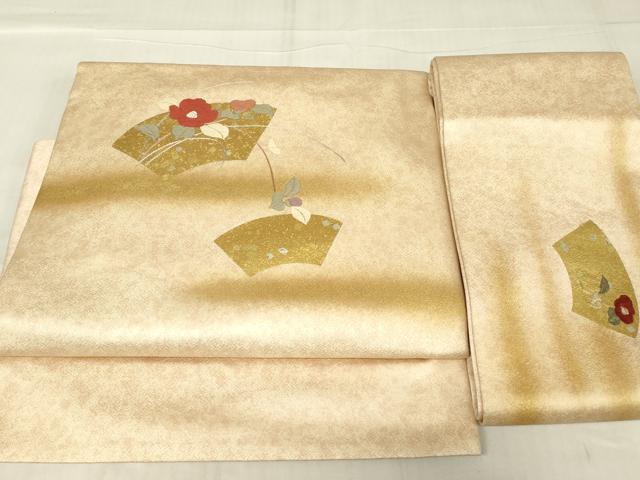 Rakuten - 平和屋着物▼つけ帯　刺繍　地紙花文　金彩　正絹　逸品　DABG0090az