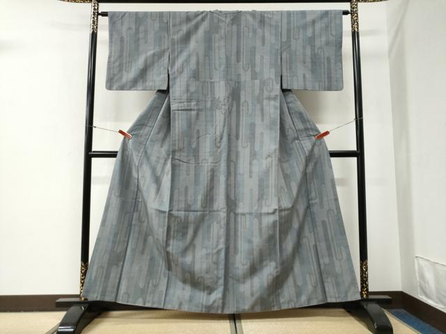 平和屋の平和屋着物●結城紬　100亀甲　エ霞文　正絹　逸品　CABG0763yc｜アングル2
