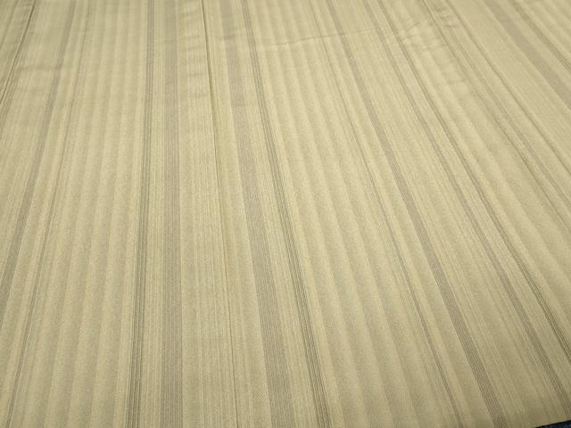 平和屋着物▽上質なお召　単衣　間道　正絹　逸品　DABF8798sf