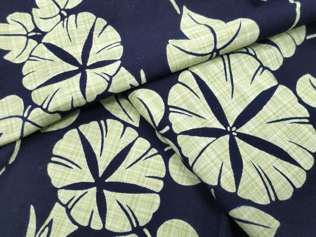 平和屋着物∴夏物　浴衣　朝顔　綿　逸品　CABG4138gh