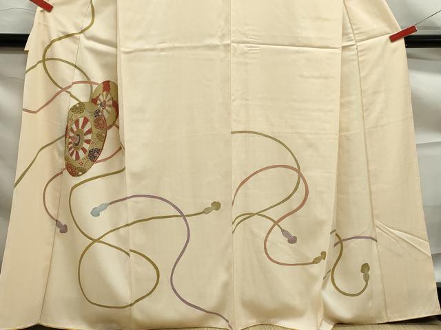 平和屋着物■訪問着 駒刺繍 源氏車江戸紐文 金彩 正絹 逸品 DABF9251qa