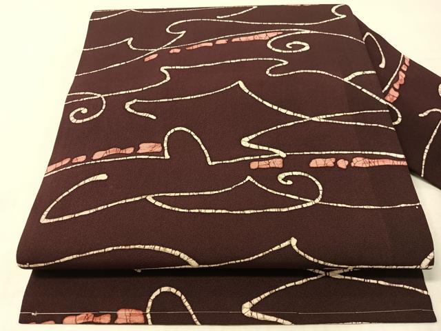 平和屋着物●全通柄 九寸名古屋帯 一珍染 幾何学文様 正絹 逸品 未使用 CABJ0597vp
