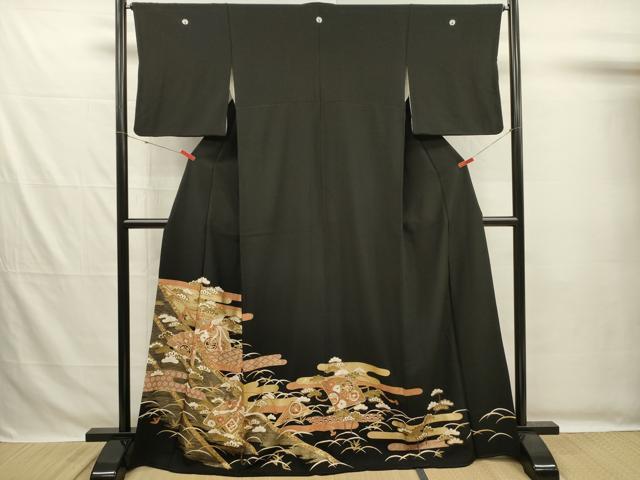 楽天市場】黒留袖 正絹 金 鳳凰の通販