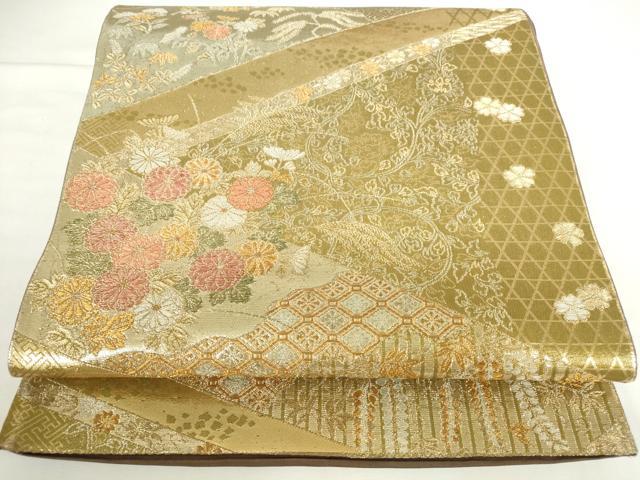 Rakuten - 平和屋本店▼六通柄袋帯　正倉院草花文　純金二重箔　正絹　逸品　DABH0441op