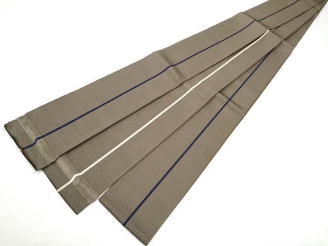 平和屋着物●男性　本場筑前博多織　両面　角帯　間道　正絹　逸品　CABG8948hy