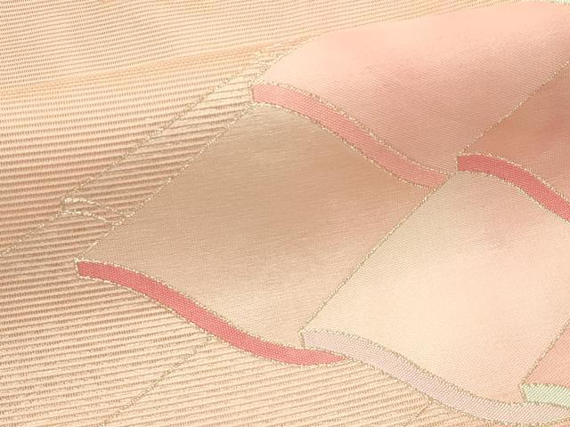 平和屋の平和屋着物＊夏物 九寸名古屋帯 瓦文様 金糸 正絹 逸品 CABJ1697rv｜アングル3