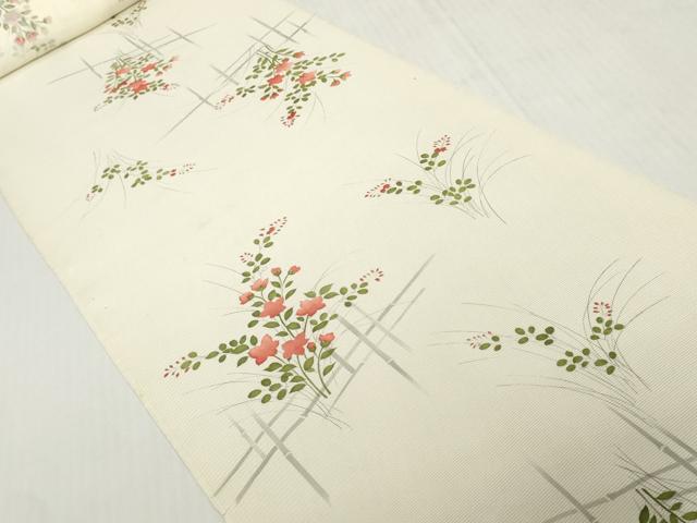 平和屋の平和屋着物＊夏物 小紋 反物 着尺 絽 五泉 桔梗 萩 逸品 未使用 DABH2722zzz｜アングル2