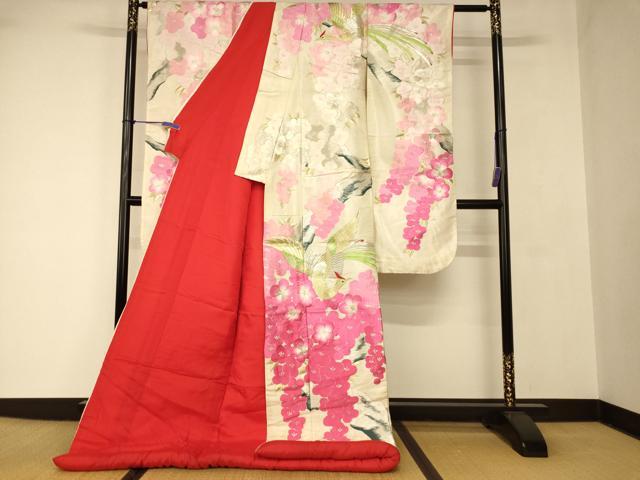 平和屋の平和屋本店●色打掛　和装　婚礼　結婚式　花嫁　神社挙式　総刺繍　鳳凰枝花文　金銀糸　銀通し地　逸品　AABJ2748fw｜アングル2