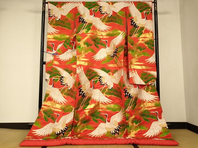 平和屋本店●色打掛 和装 婚礼 結婚式 花嫁 神社挙式 唐織 飛鶴枝松文 金銀糸 逸品 ...