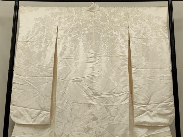平和屋の平和屋本店●白打掛　白無垢　和装　婚礼　結婚式　花嫁　神社挙式　唐織　飛鶴花尽くし　逸品　AABK2723ou｜アングル3