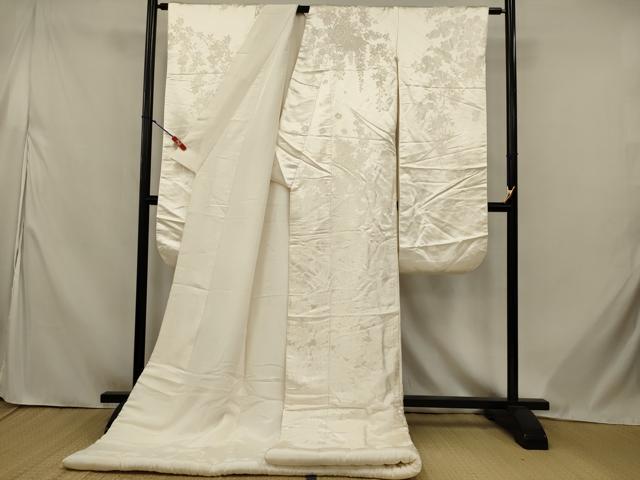 平和屋の平和屋本店●白打掛　白無垢　和装　婚礼　結婚式　花嫁　神社挙式　唐織　飛鶴花尽くし　逸品　AABK2723ou｜アングル2