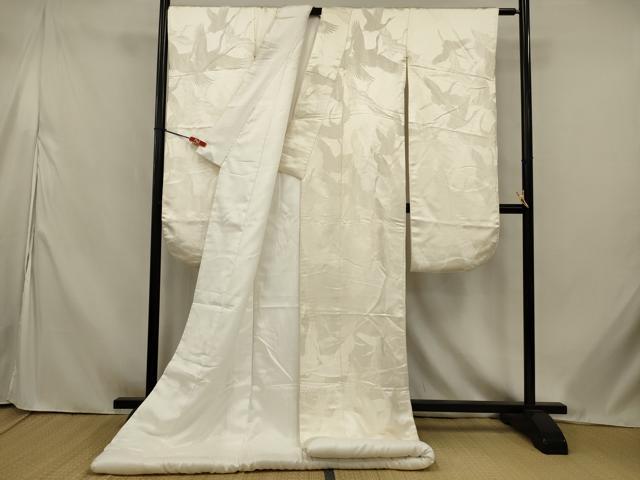 平和屋の平和屋本店●白打掛　白無垢　和装　婚礼　結婚式　花嫁　神社挙式　唐織　飛鶴文　逸品　AABK2724ou｜アングル2
