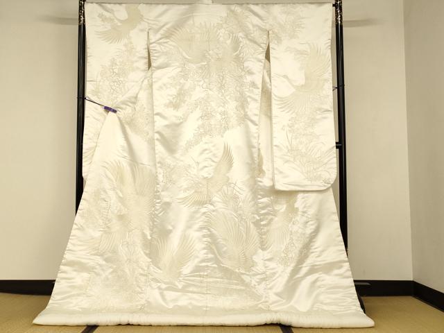 平和屋本店●白打掛　白無垢　和装　婚礼　結婚式　花嫁　神社挙式　総刺繍　孔雀松梅文　逸品　AABJ2800fw