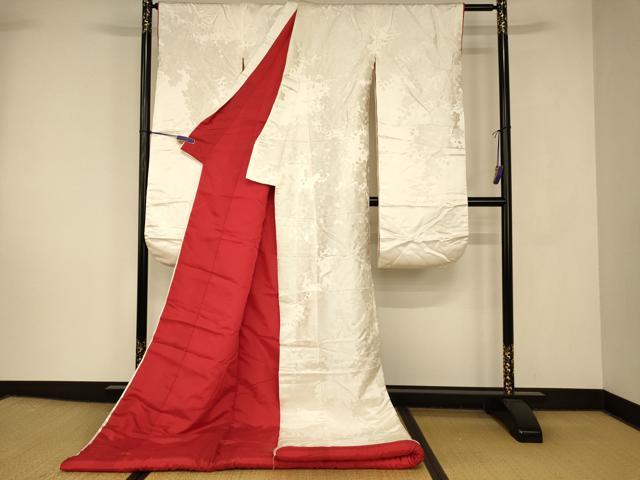 平和屋の平和屋本店●白打掛　白無垢　和装　婚礼　結婚式　花嫁　神社挙式　唐織　鴛鴦枝梅文　逸品　AABJ2832fw｜アングル2