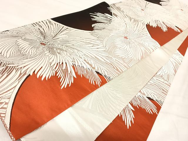 平和屋の平和屋着物◎両面 全通柄袋帯 唐織 乱菊 銀糸 正絹 逸品 AABJ0683yx｜アングル3