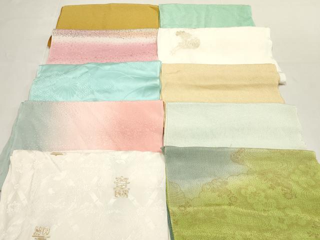 平和屋着物★和装小物 帯揚げ10枚セット 正絹 逸品 DABI0015xg