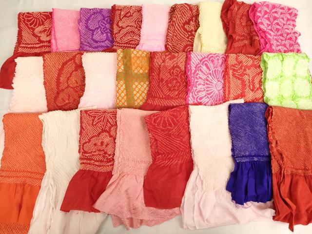平和屋着物[]七五三　女の子　和装小物　帯揚げ25枚セット　総絞り　中抜き絞り　...