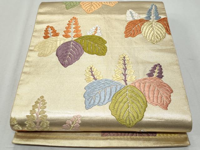 平和屋着物◎六通柄袋帯 唐織 桐 金糸 正絹 逸品 CAAZ4898fb