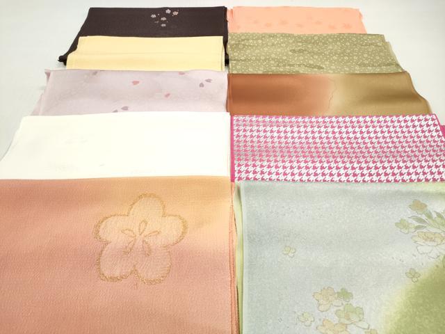 平和屋着物★和装小物　帯揚げ10枚セット　正絹　逸品　DABI0110xg