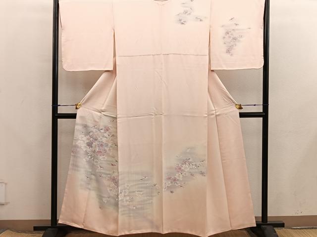 平和屋着物■訪問着 唐子花文 暈し染め 正絹 逸品 BAAX8274mz