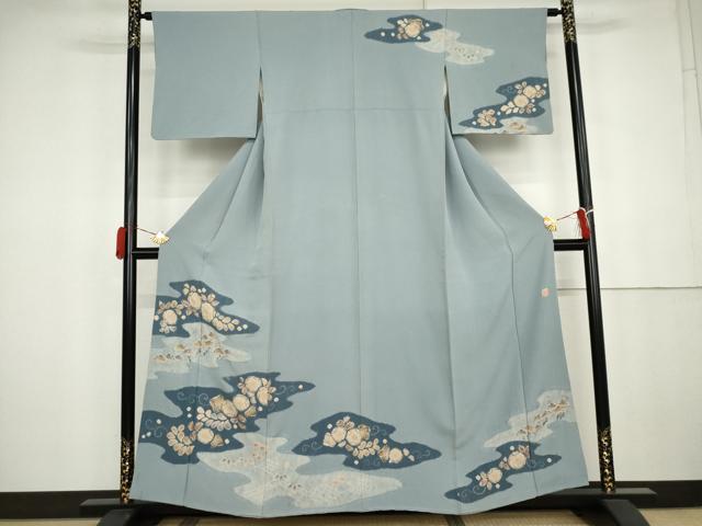 平和屋着物●十日町　名門　滝泰謹製　訪問着　辻が花　絞り　正絹　逸品　AABK4540cs