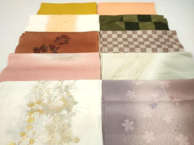 平和屋着物★和装小物 帯揚げ10枚セット 丹後ちりめん 正絹 逸品 DABI0066xg